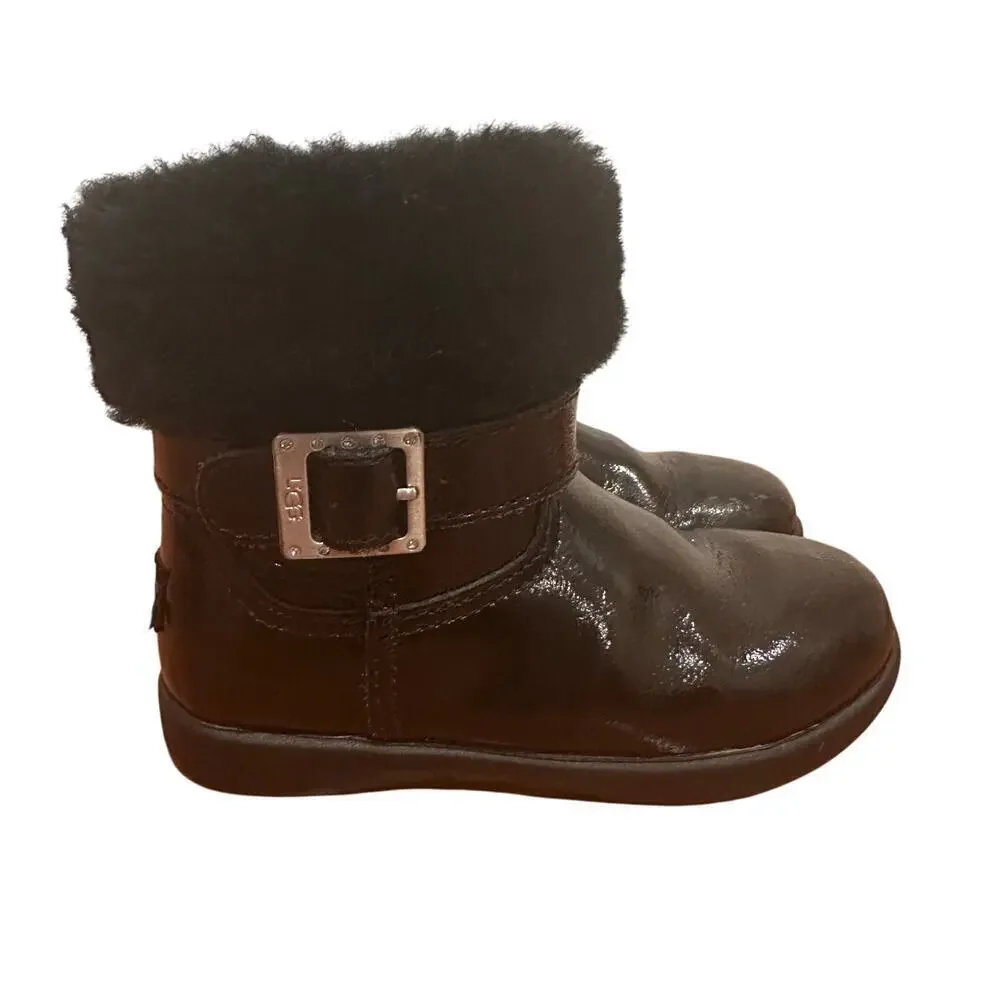 UGG Gemma patent leather boot sz 8.5 Black Patent Leather Uggs